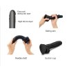 SLIDING SKIN REALISTIC DILDO BLACK M